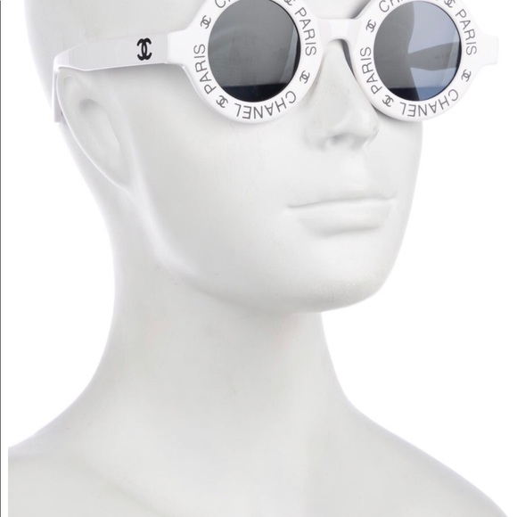 Chanel Paris White 1993 Runaway Sunglasses - Picture 7 of 8